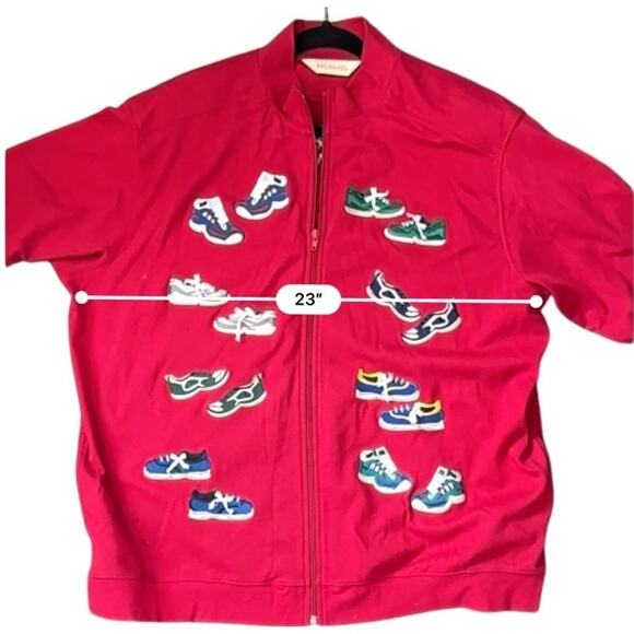Vintage Embroidered Sneakers Sweatshirt Jacket Full Zip Bechamel Size XL - Picture 6 of 8